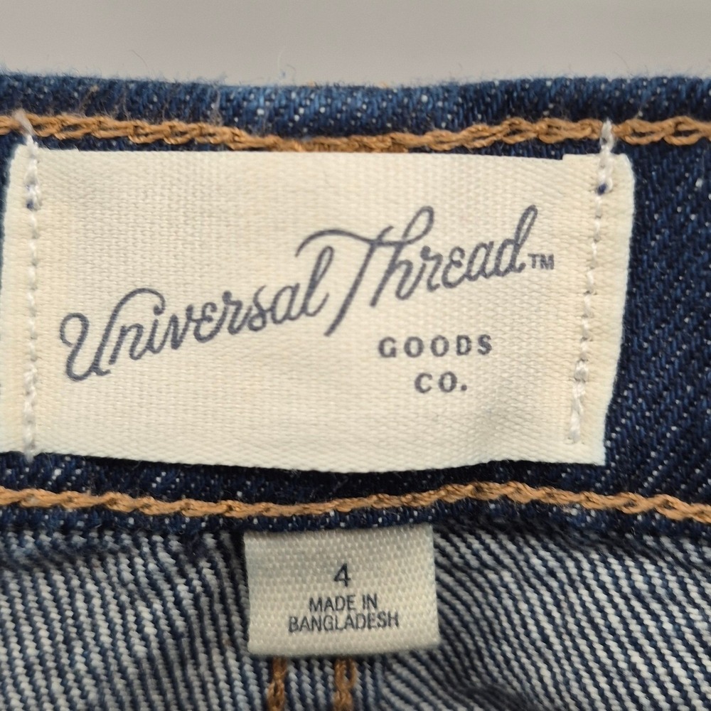 Universal Thread High Rise Barrel Jeans Sz 4 Dark Wash Horseshoe Balloon Leg - Picture 6 of 12